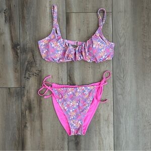 New Floral Pink/Purple Bikini Set